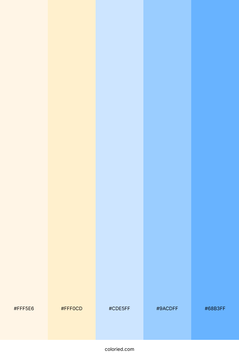 Cream and Blue Color Palette