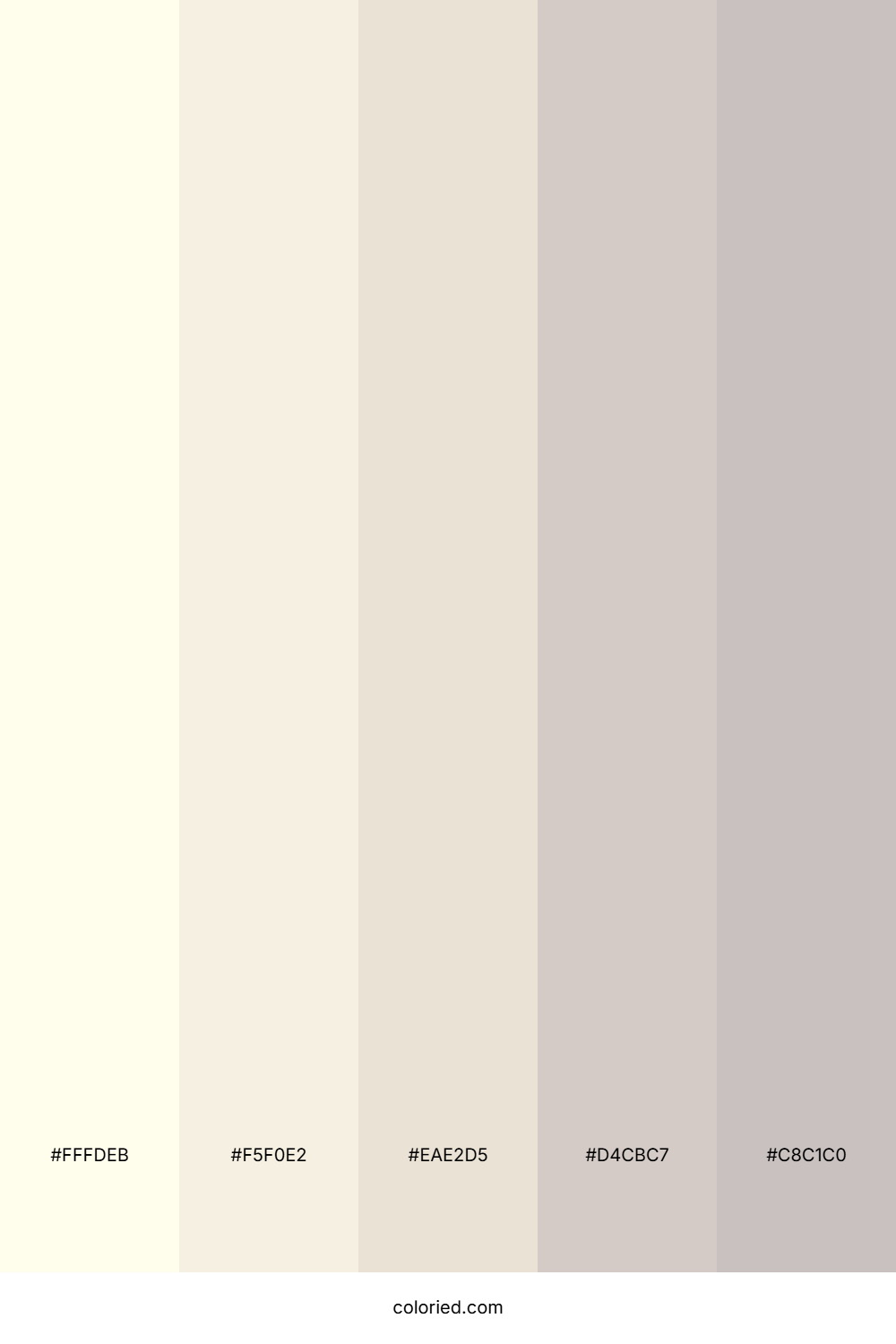 Cream and Gray Color Palette