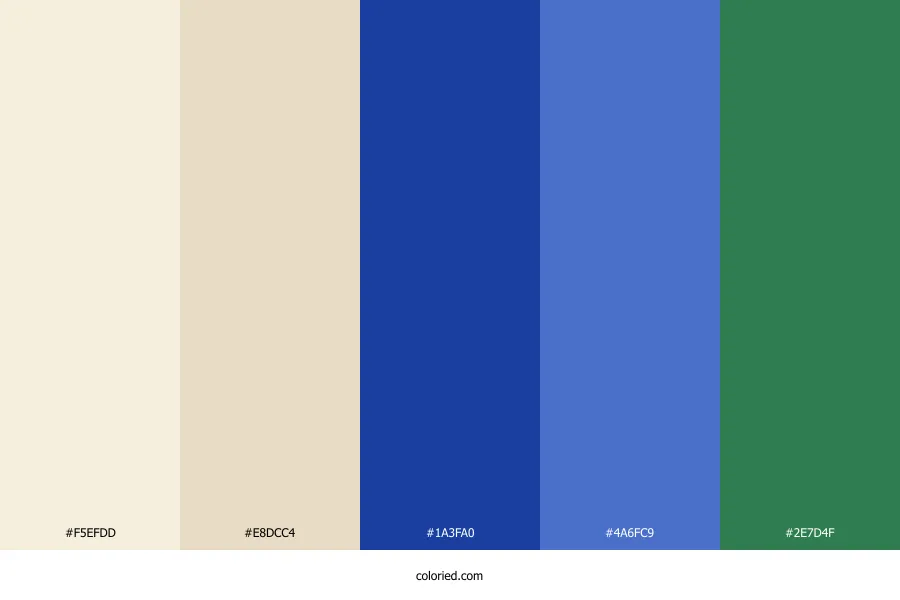Cream Blue Green Color Palette