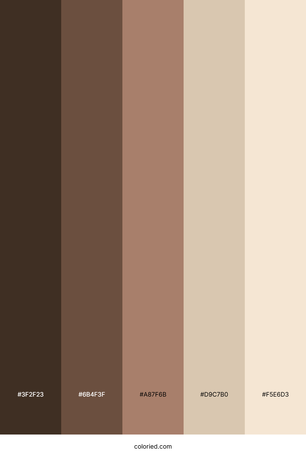 Cream Coffee Color Palette