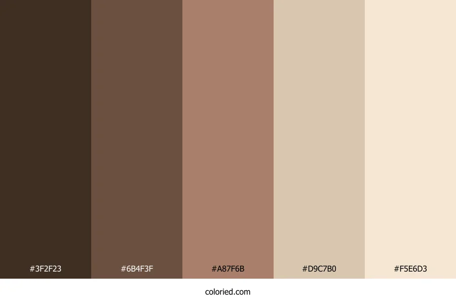Cream Coffee Color Palette