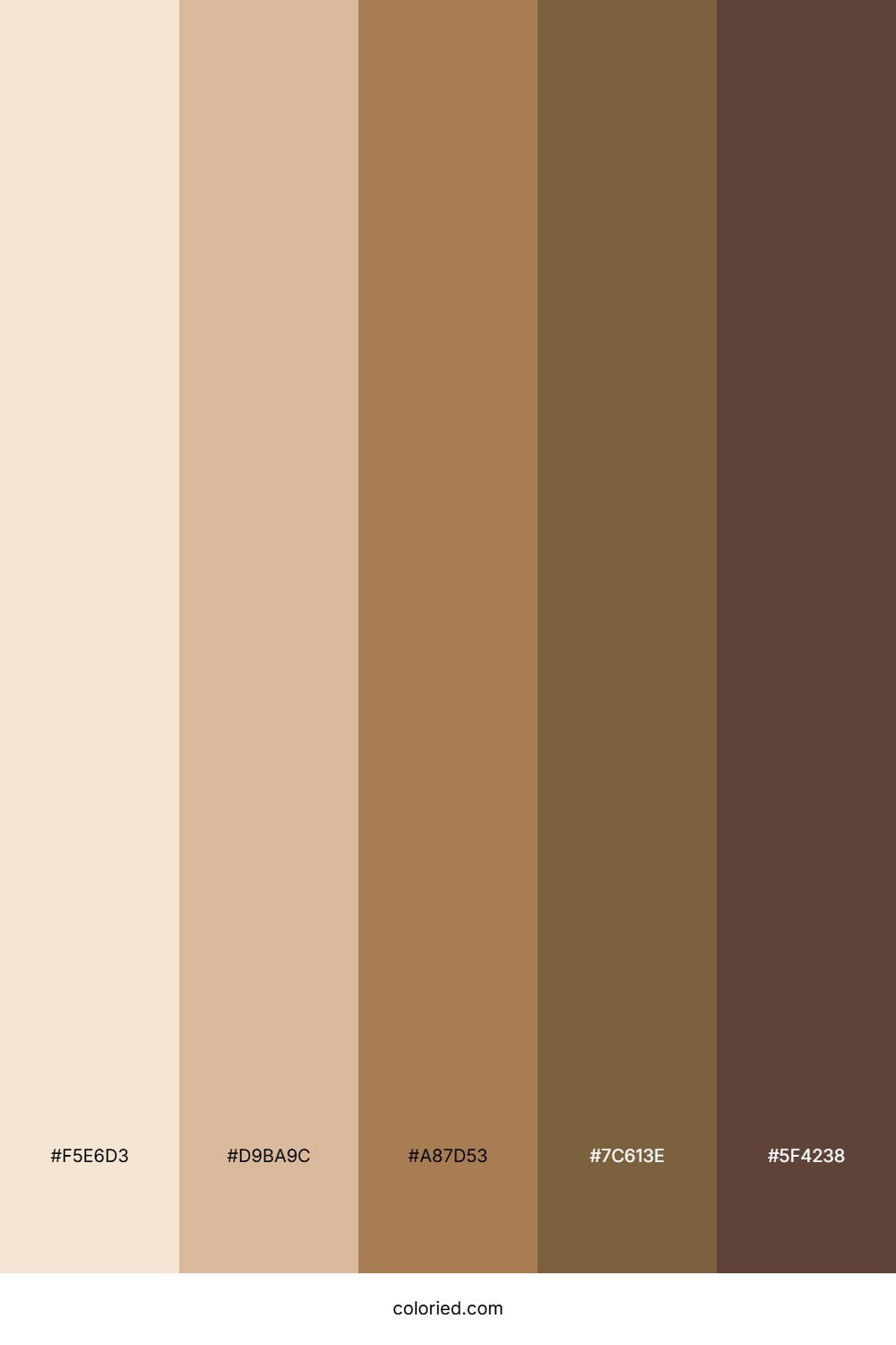 Cream to Brown Gradient Color Palette