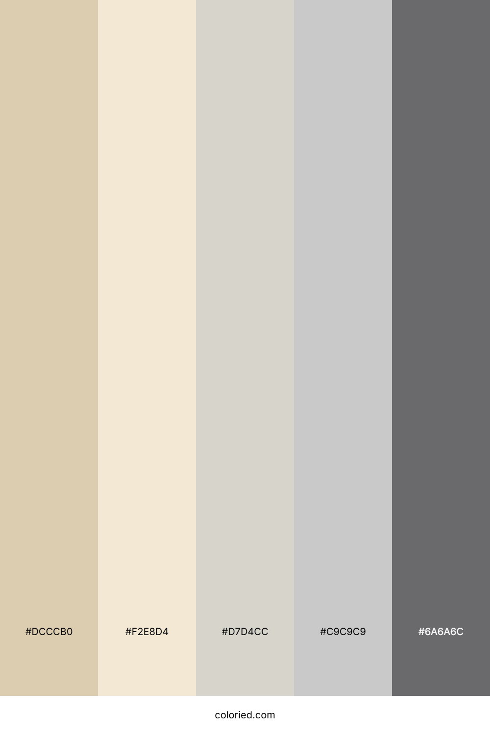 Cream to Grey Color Palette