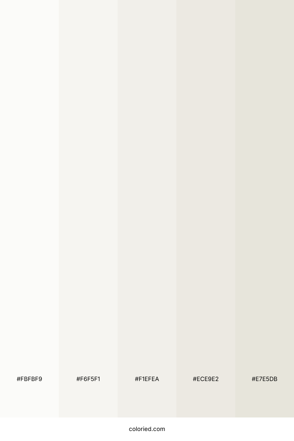 Cream White and Soft Ivory Color Palette