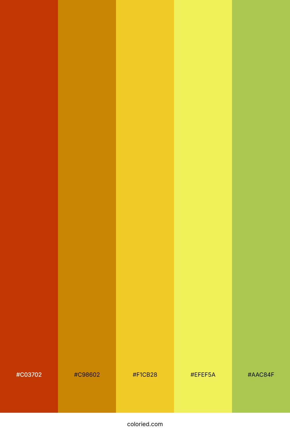 Crimson Amber Lemon Color Palette