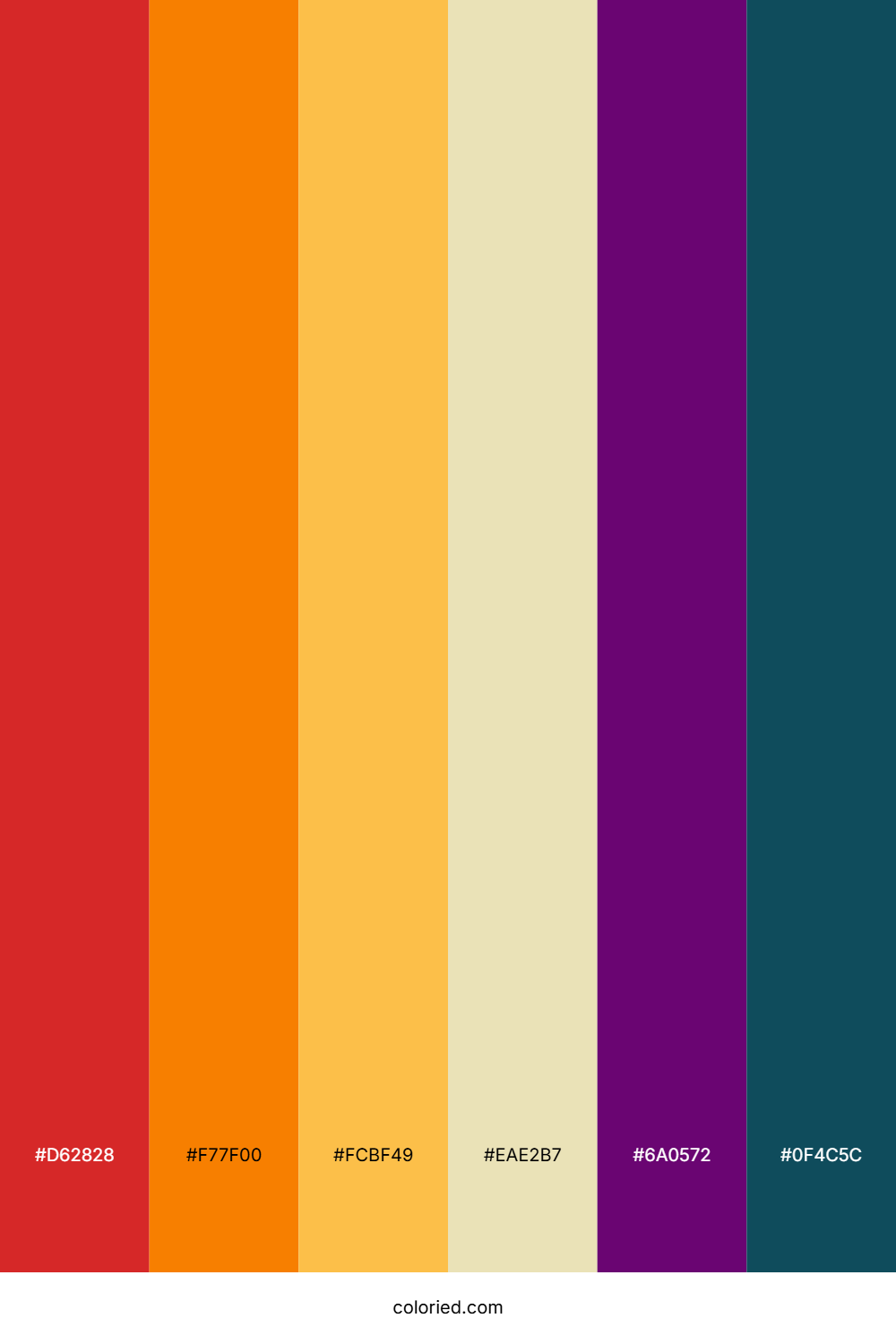 Crimson Amber Teal Color Palette
