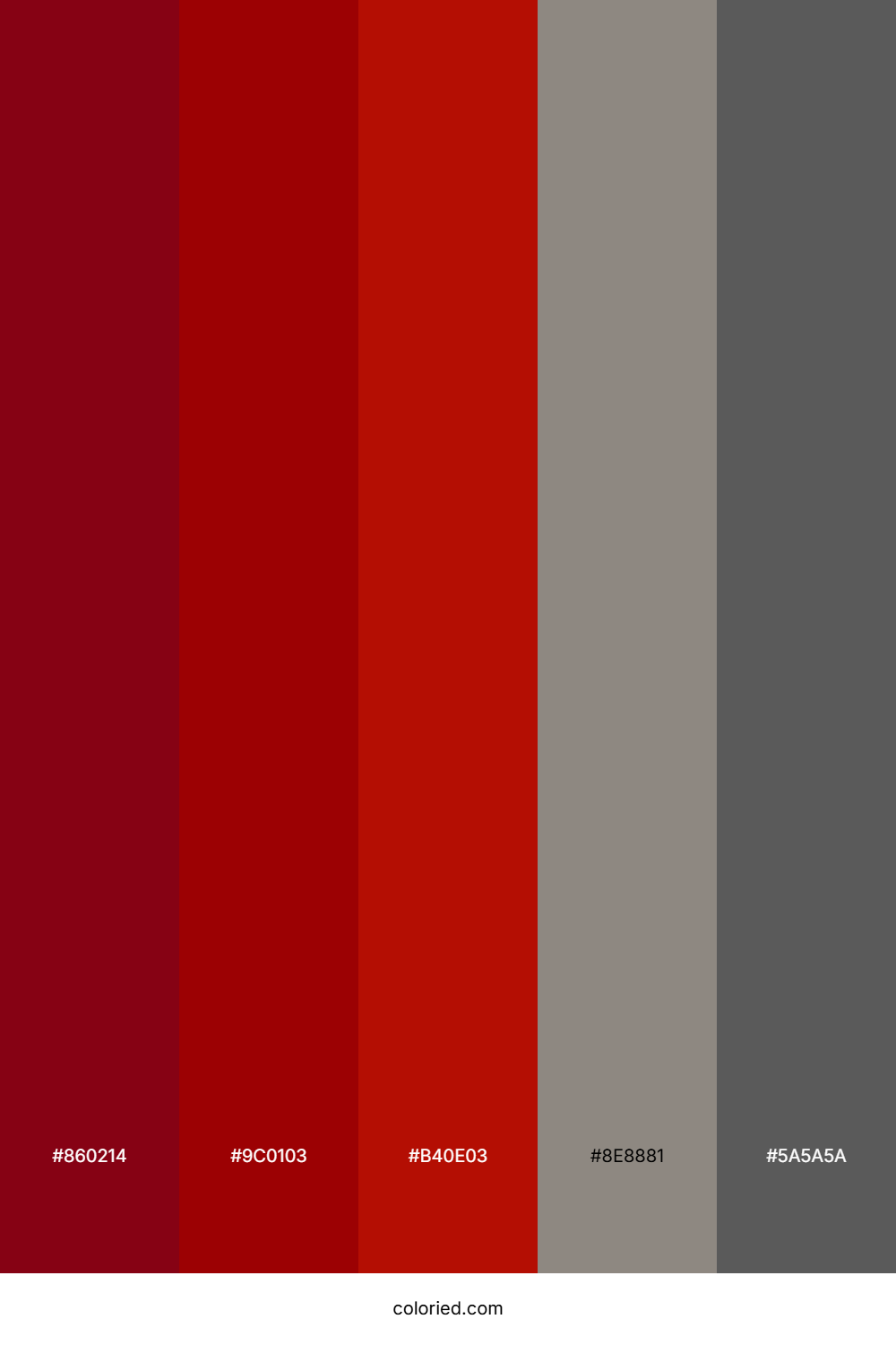 Crimson And Charcoal Color Palette
