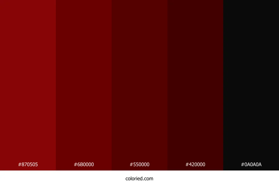 Crimson and Deep Red Color Palette