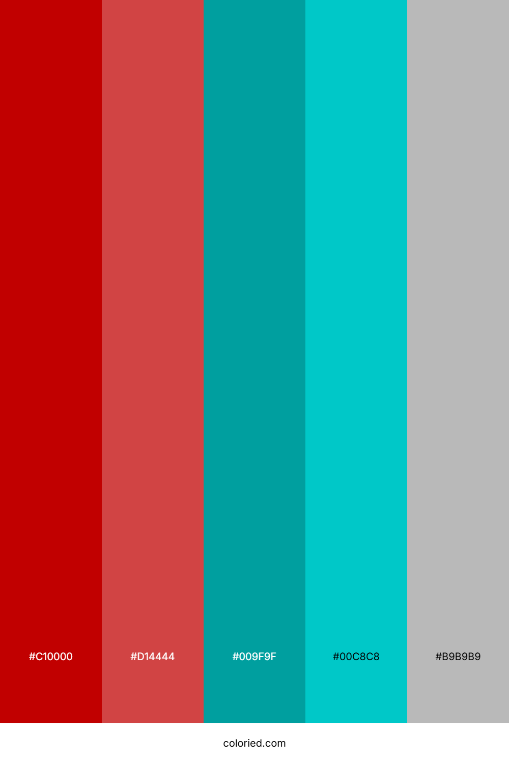 Crimson And Teal Color Palette