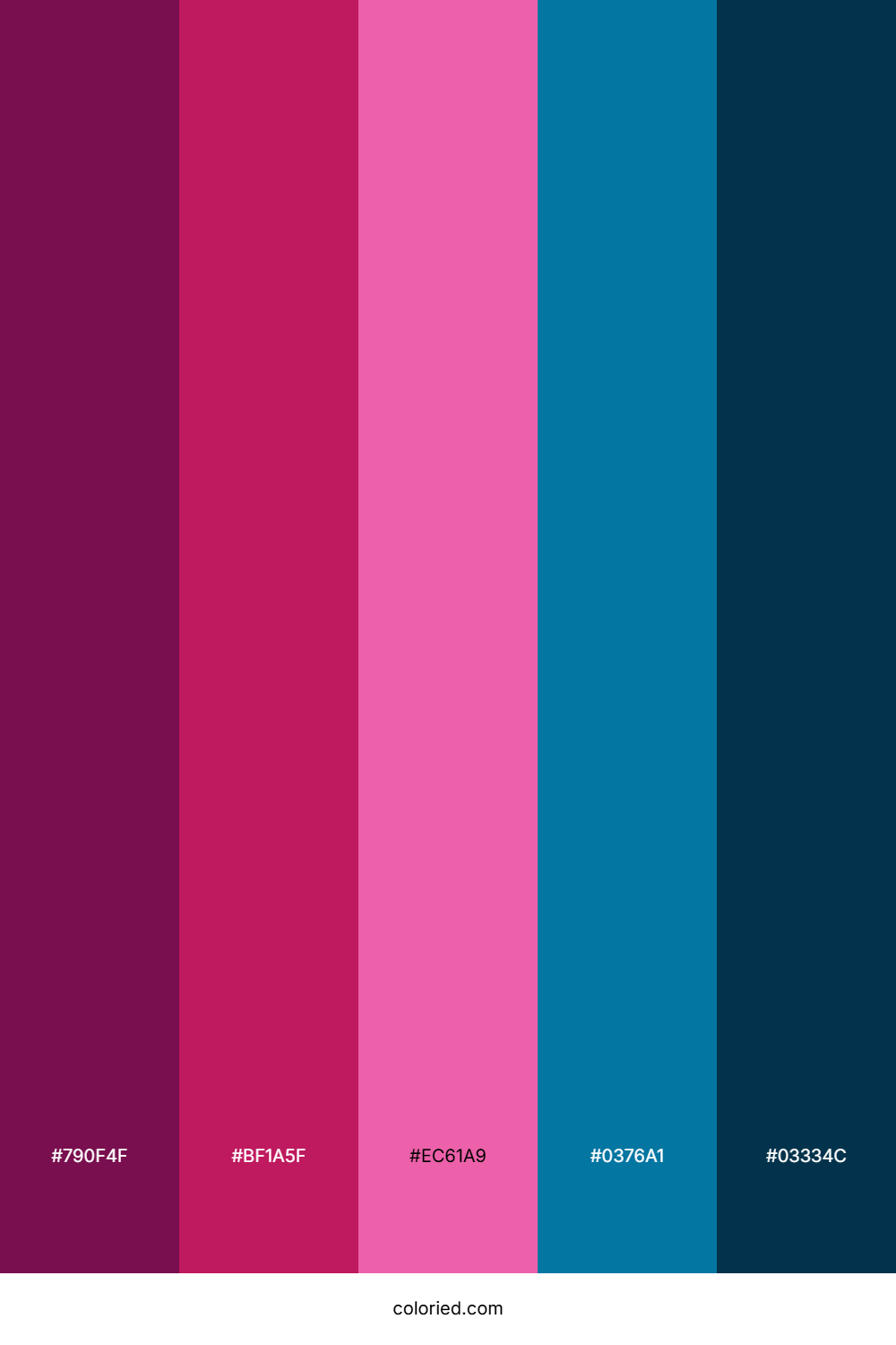 Crimson Aqua Bloom Color Palette