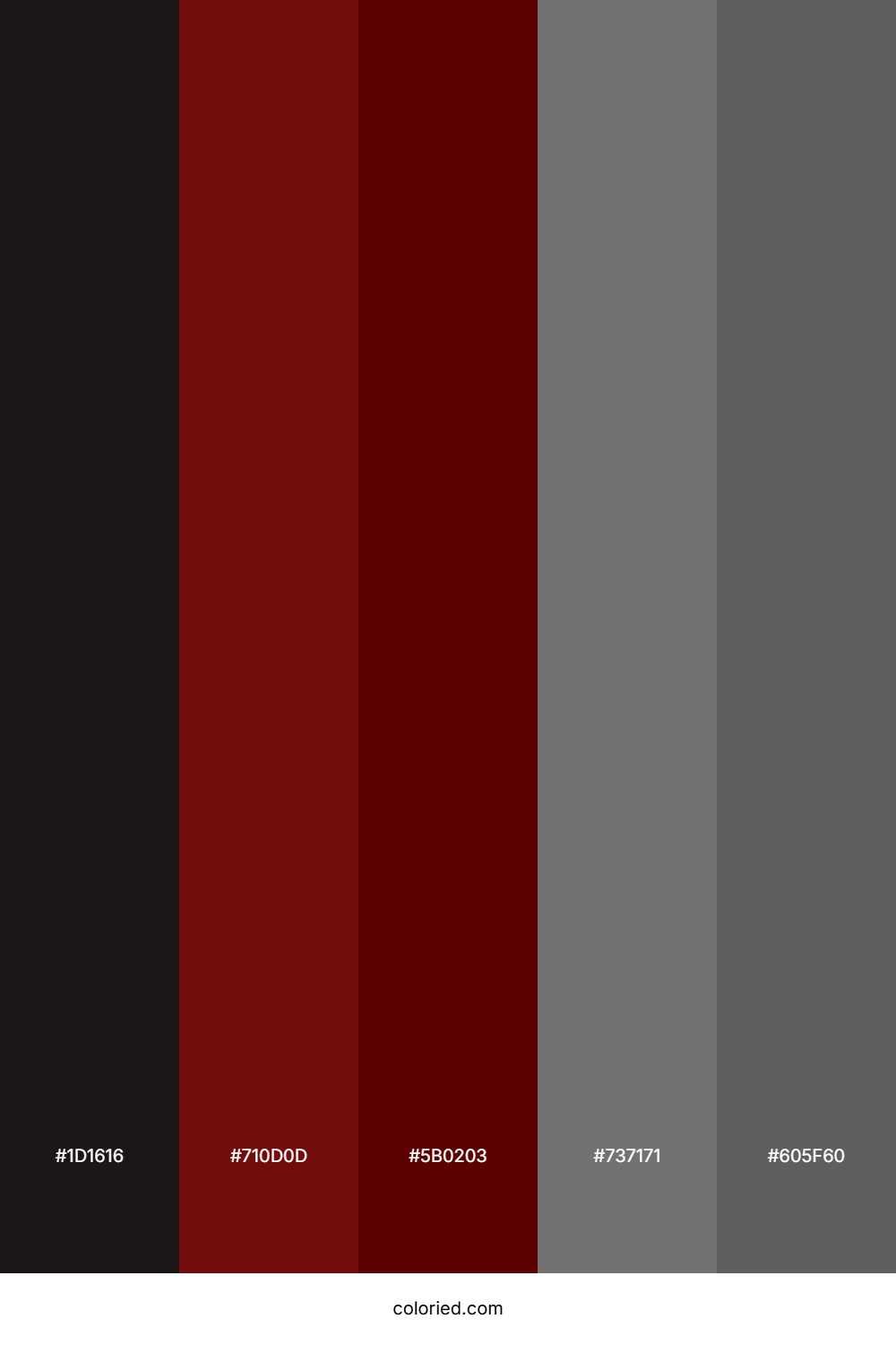Crimson Ash Smoke Color Palette