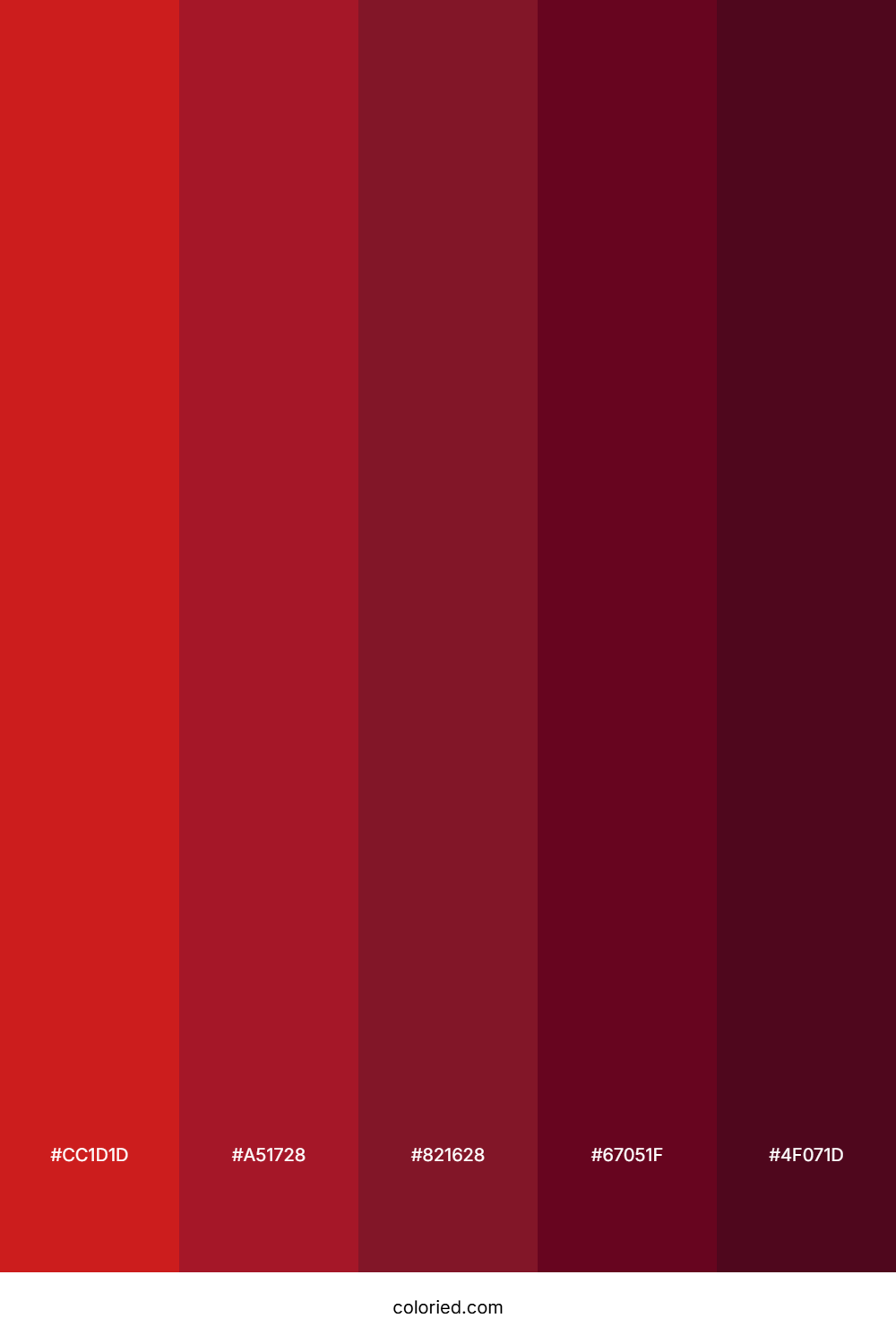 Crimson Blaze and Garnet Color Palette