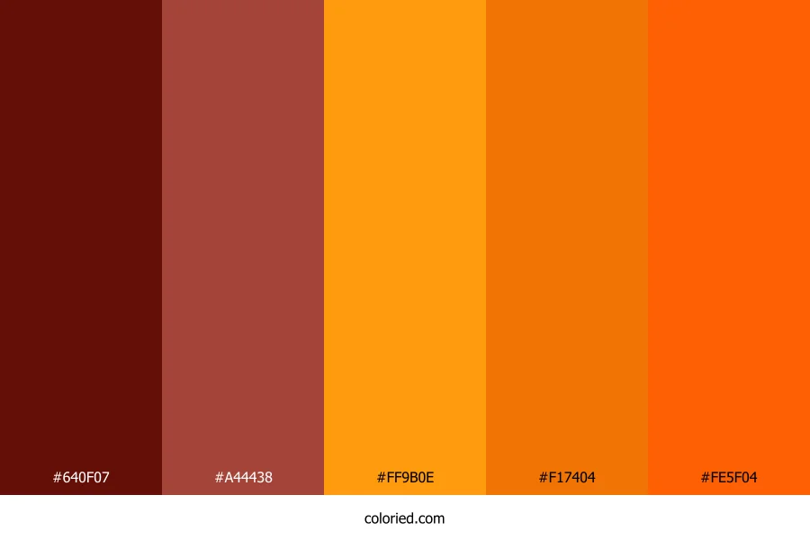 Crimson Citrus Fire Color Palette