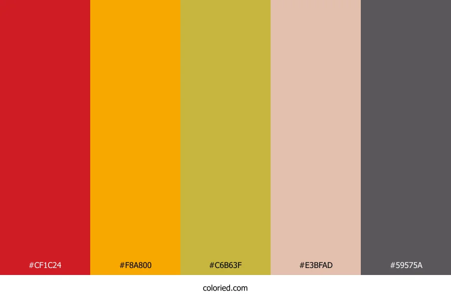 Crimson Citrus Glow Color Palette