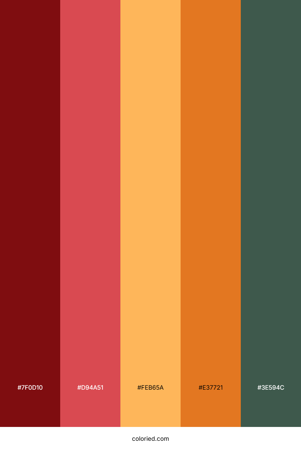 Crimson Coral Amber Palette