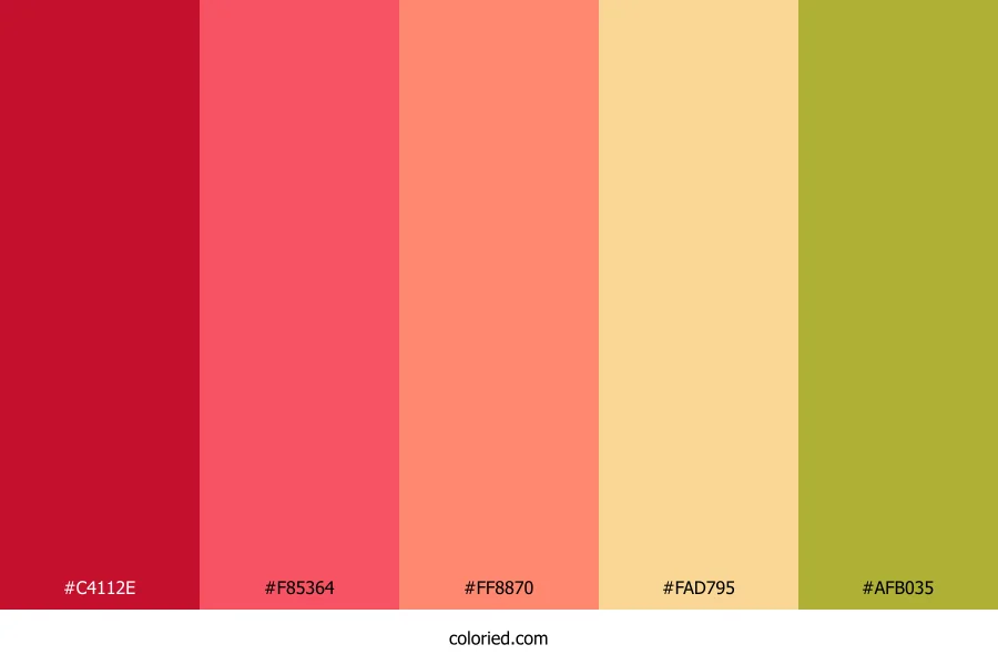 Crimson Coral Citrus Color Palette
