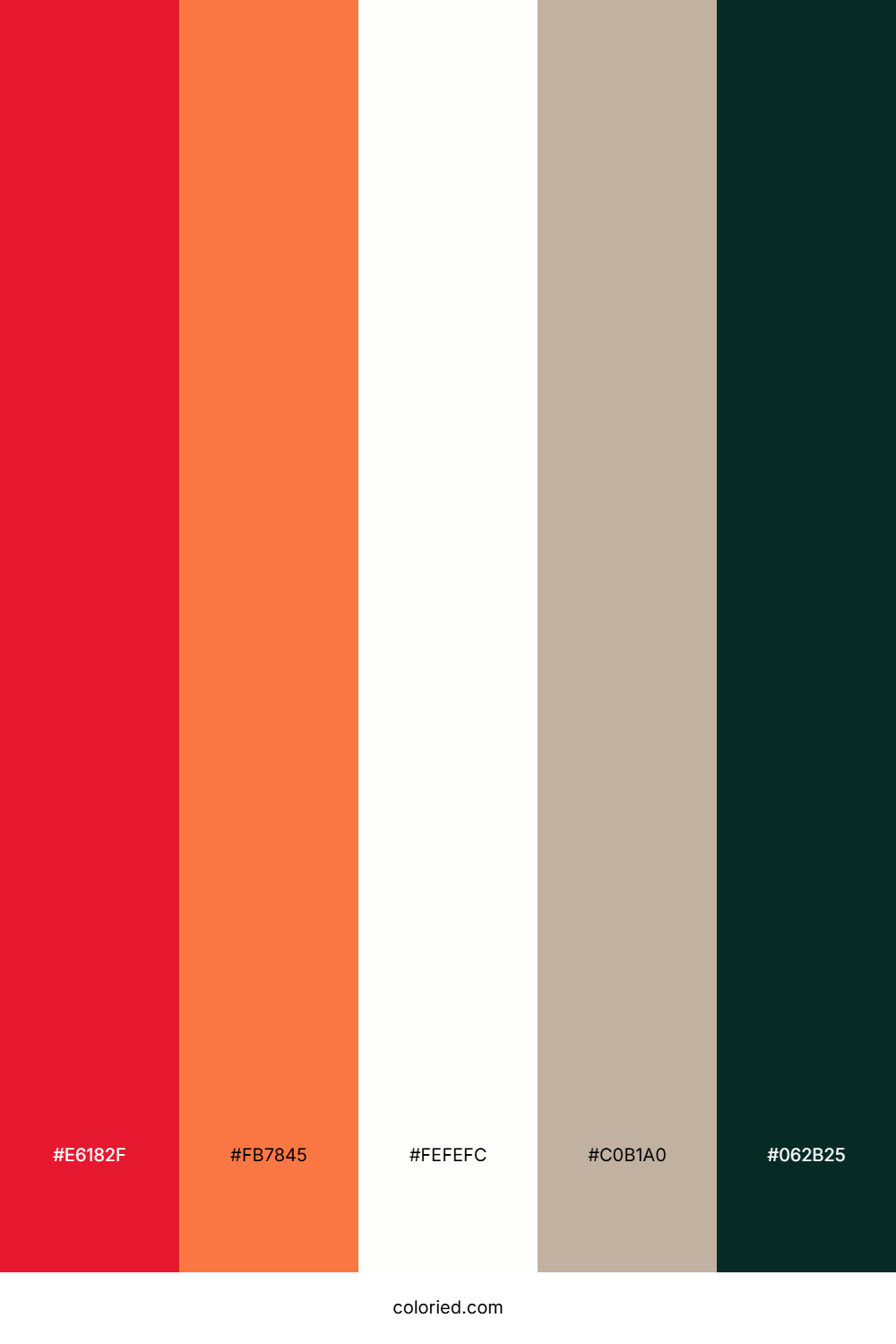 Crimson Coral Mist Color Palette