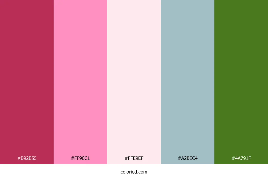 Crimson Cotton Candy Color Palette