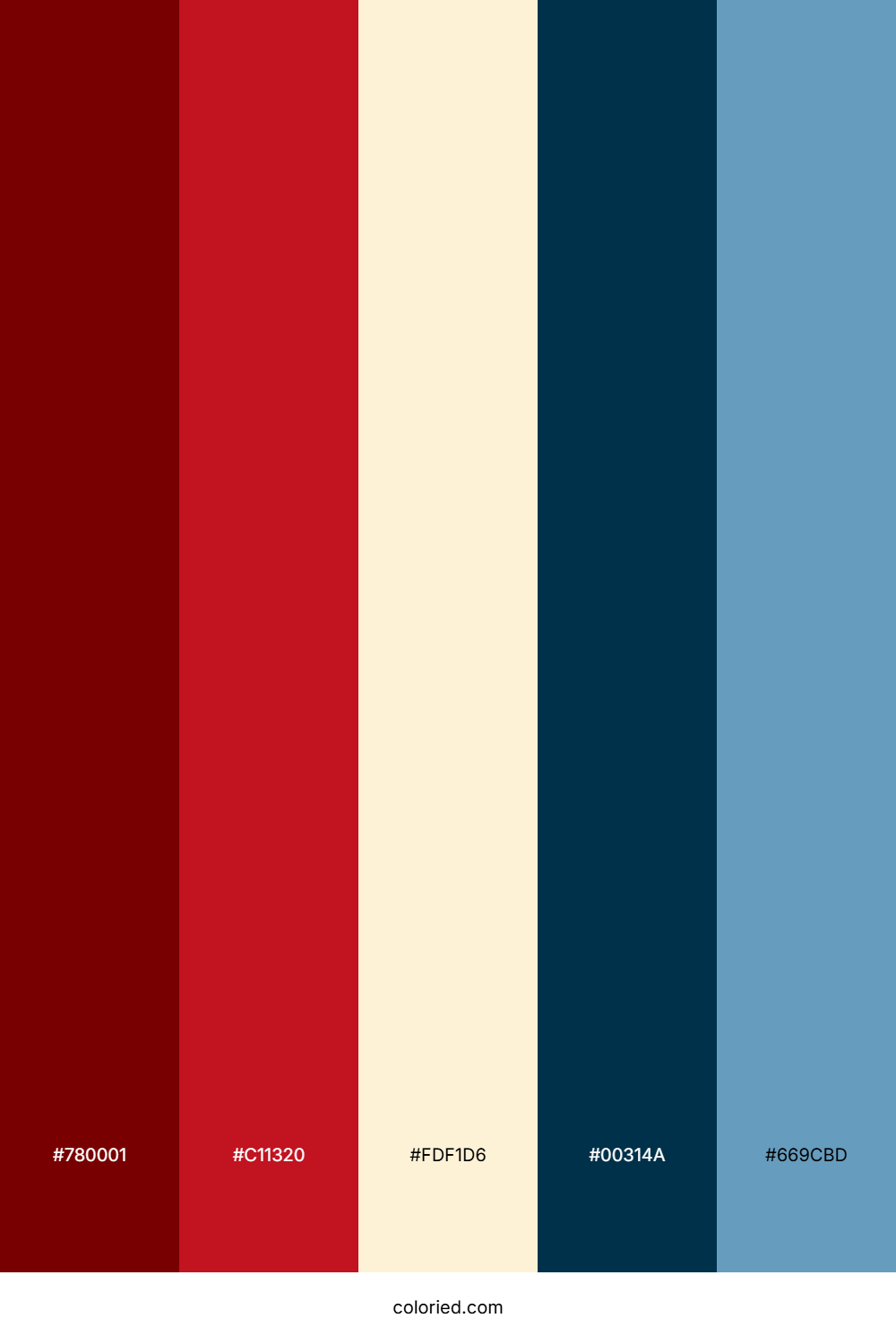Crimson Dawn Navy Palette