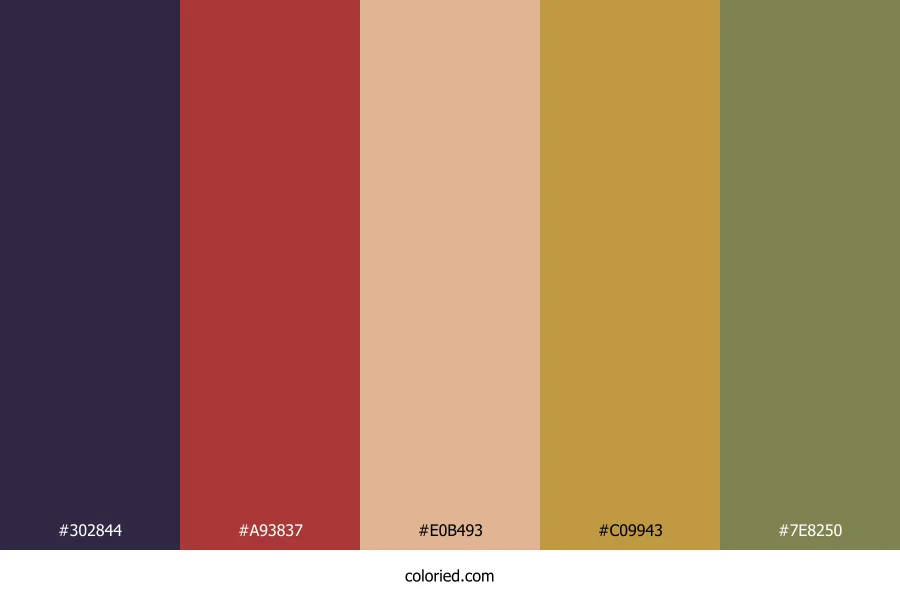 Crimson Dusk Drift Color Palette