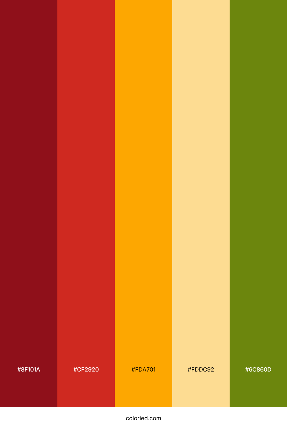 Crimson Fire Citrus Color Palette