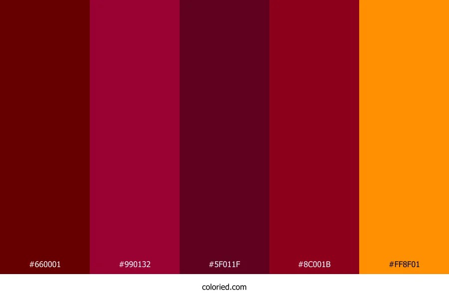 Crimson Flame Glow Color Palette