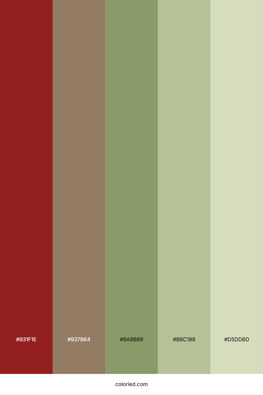 Crimson Forest Mist Color Palette