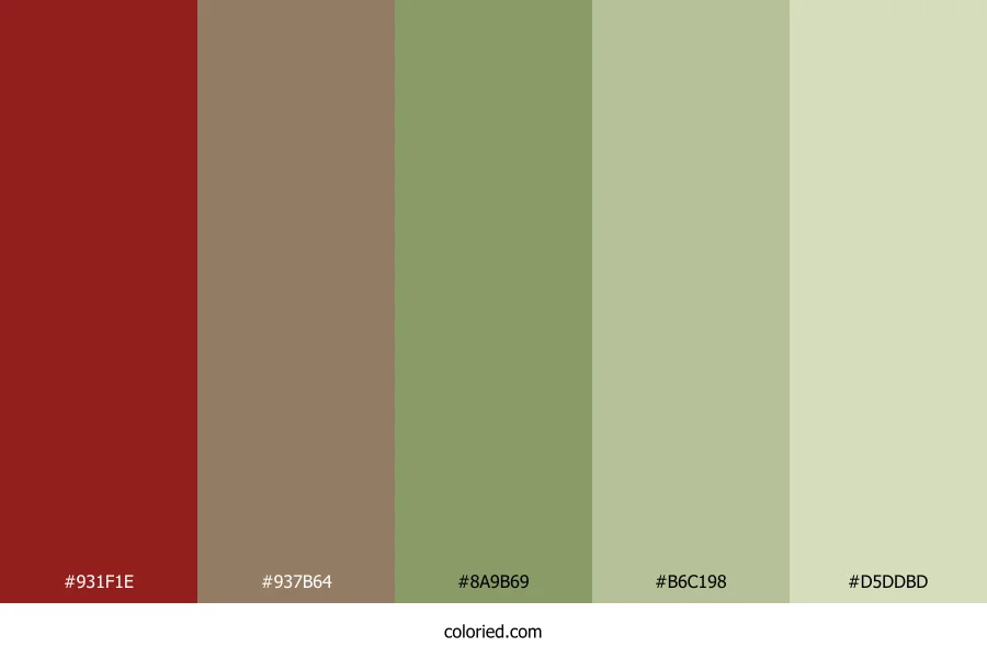 Crimson Forest Mist Color Palette
