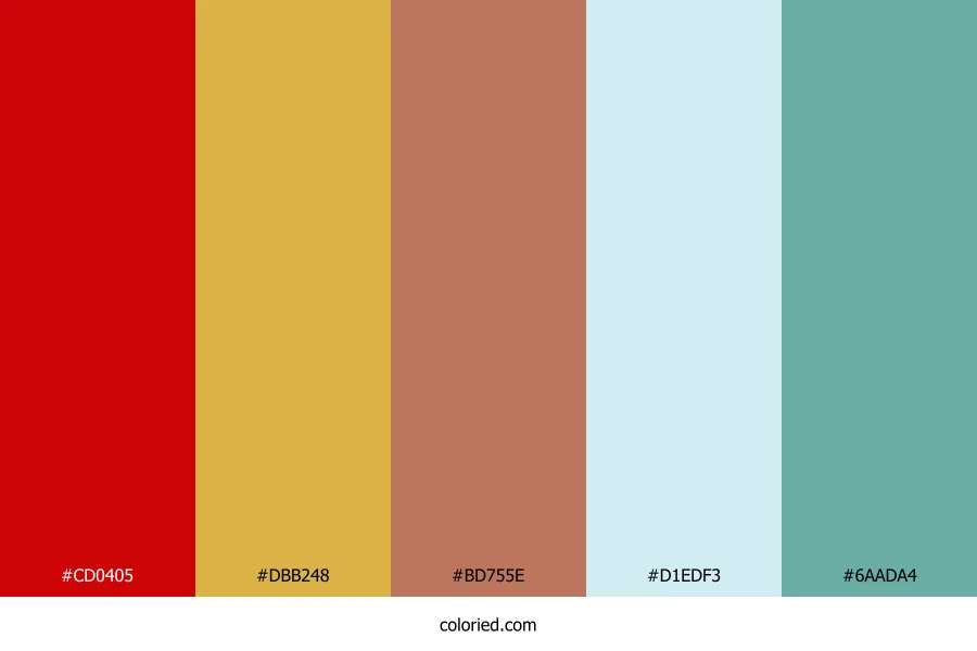 Crimson Gold Drift Color Palette