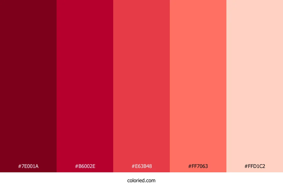 Crimson Gradient Color Palette