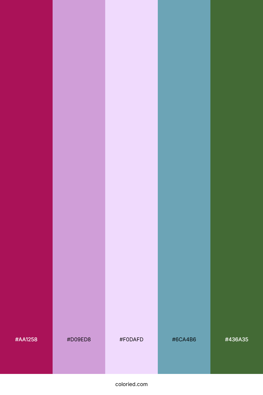 Crimson Lavender Aqua Color Palette