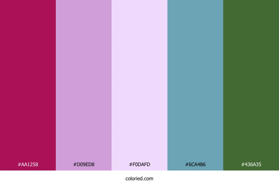 Crimson Lavender Aqua Color Palette