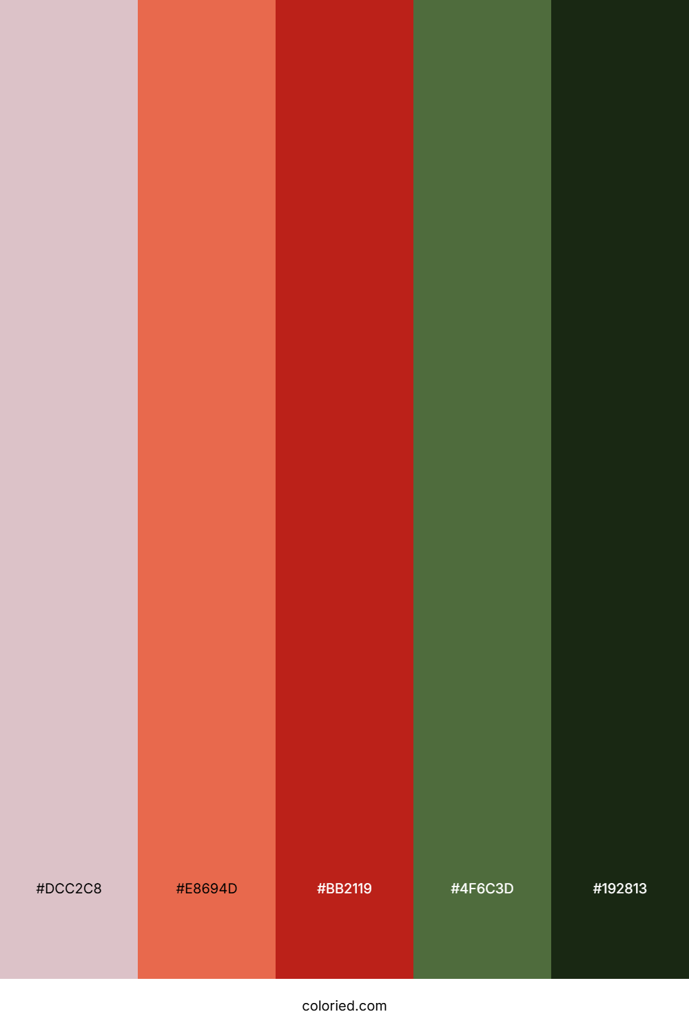 Crimson Moss Bloom Color Palette