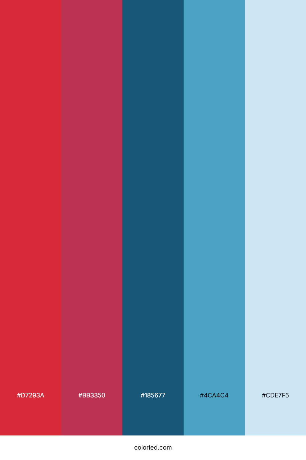 Crimson Ocean Breeze Color Palette