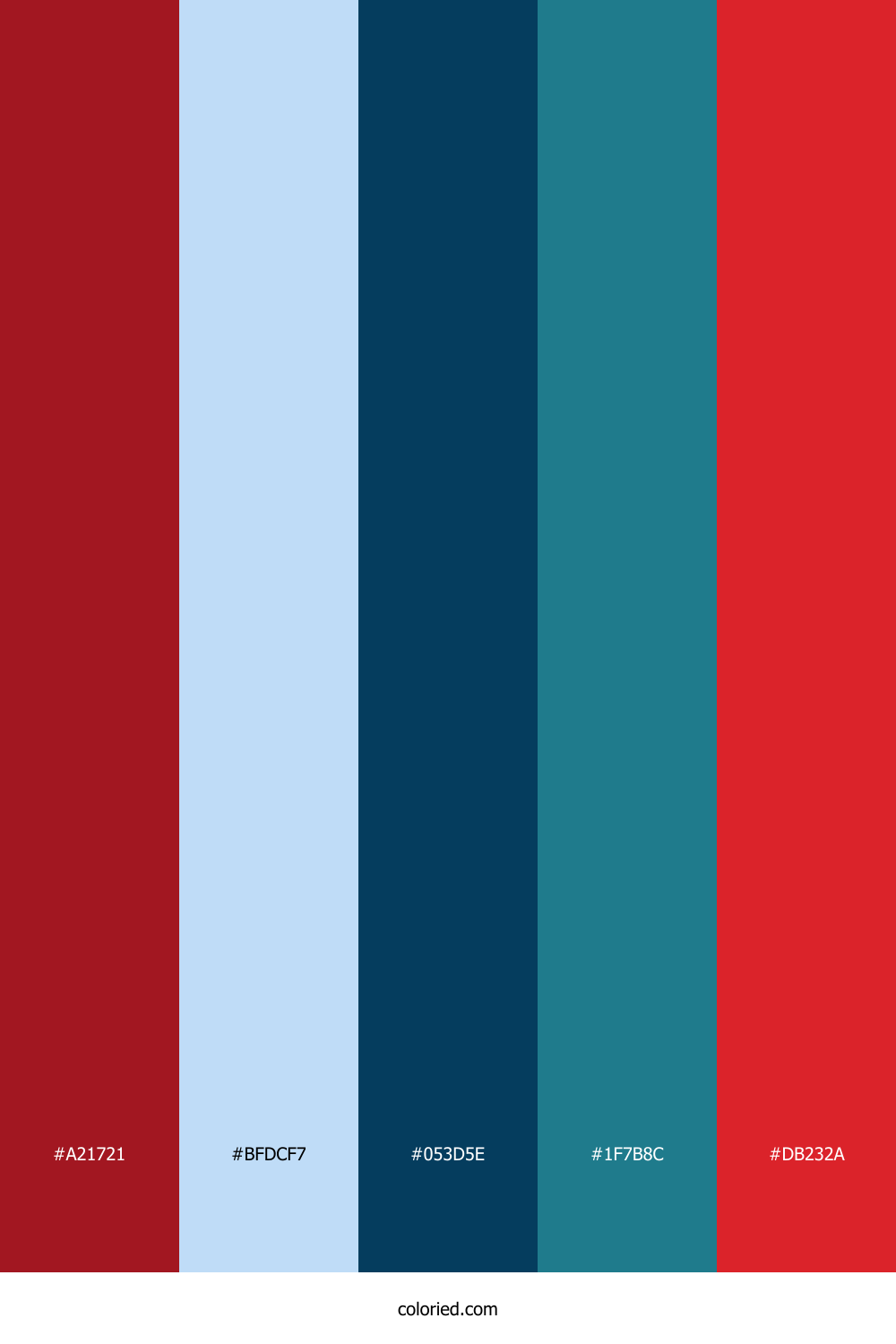 Crimson Ocean Teal Palette