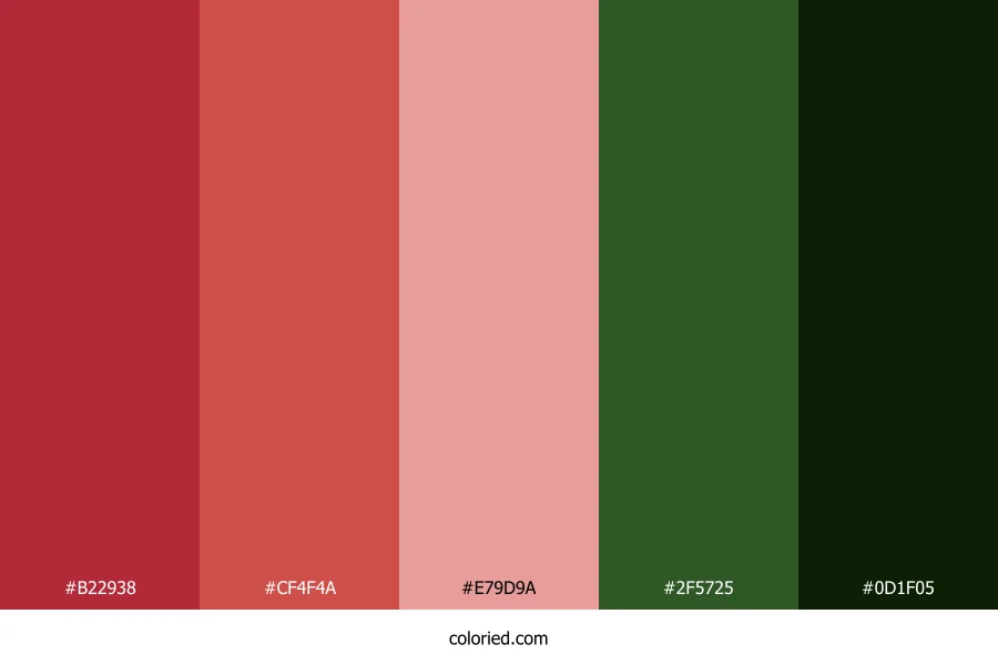 Crimson Olive Blossom Color Palette