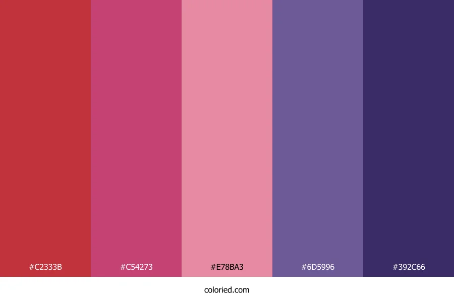 Crimson Orchid Mist Color Palette
