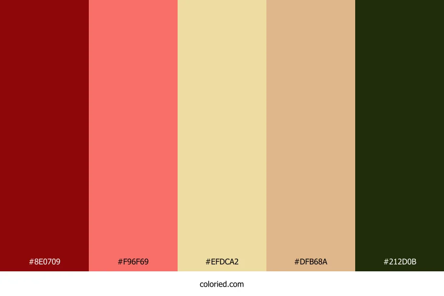 Crimson Peach Earth Color Palette