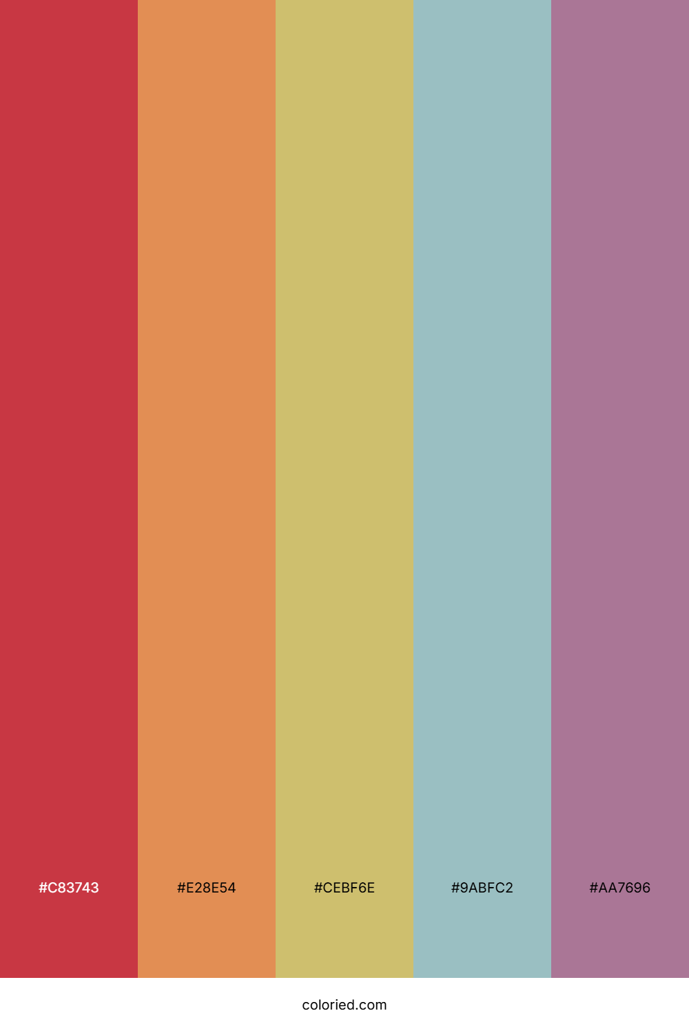 Crimson Peach Sky Color Palette