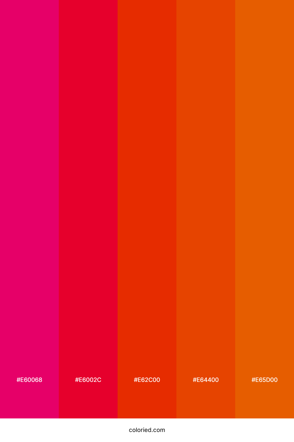 Crimson Pink and Ember Orange Color Palette