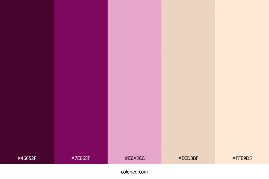 Crimson Plum Dusk Color Palette
