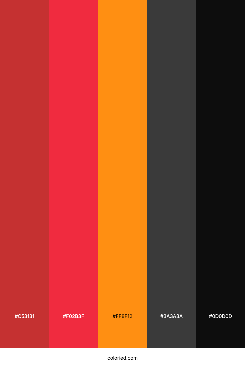 Crimson Red and Dark Gray Color Palette