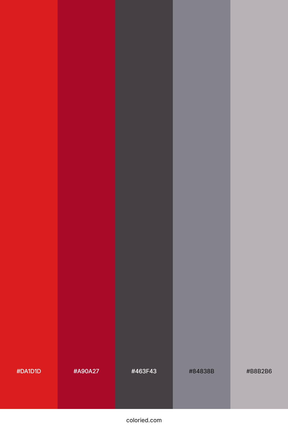 Crimson Red and Gray Color Palette