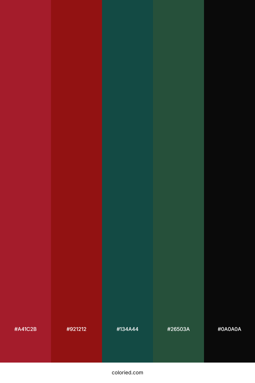 Crimson Red and Teal Color Palette