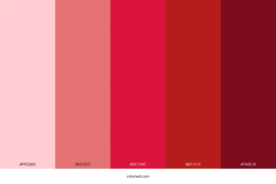 Crimson Red Color Palette