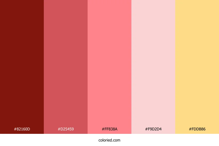 Crimson Rose Apricot Color Palette
