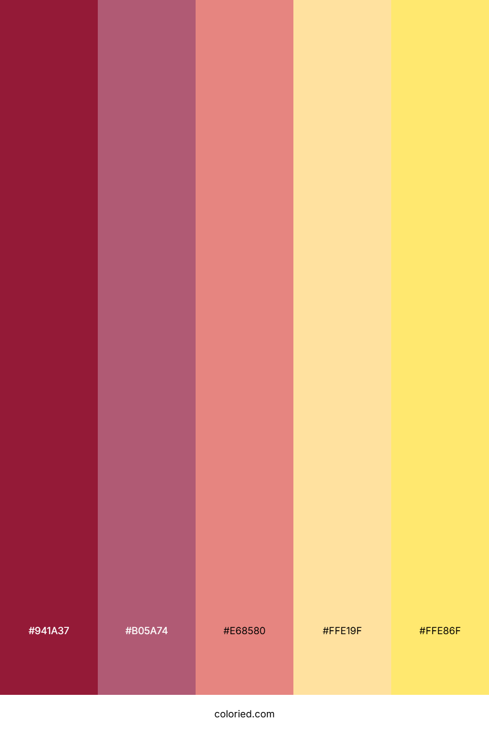 Crimson Rose Gold Color Palette