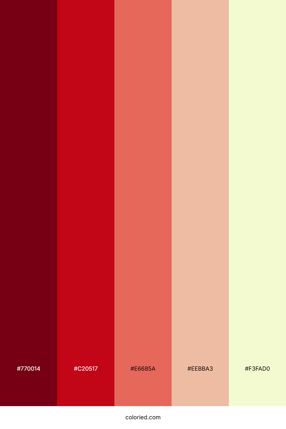 Crimson Ruby Peach Palette