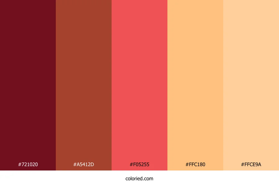 Crimson Sunset Path Color Palette
