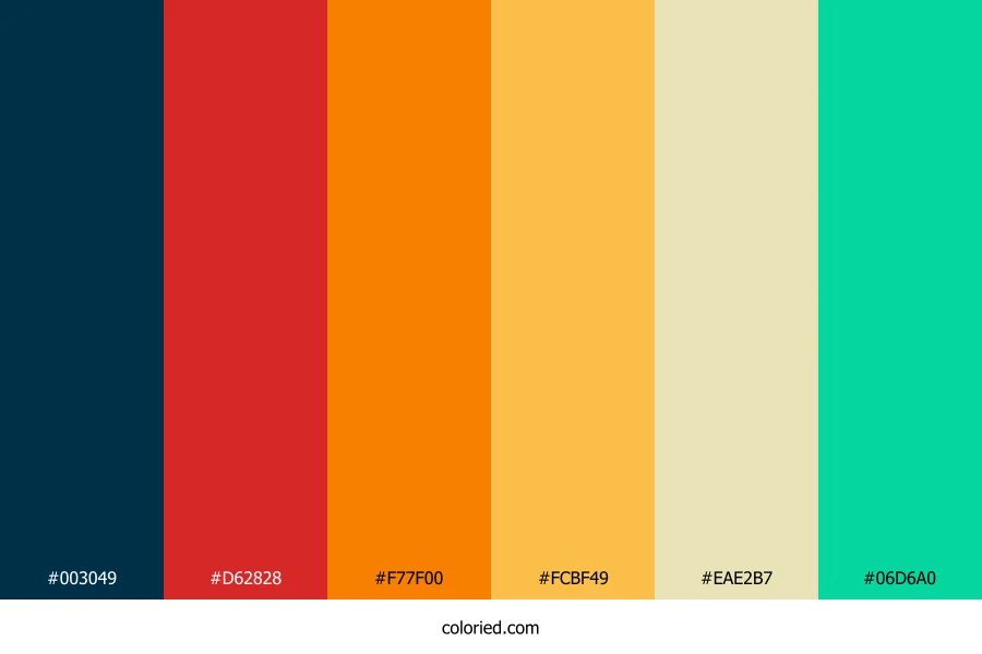 Crimson Tangerine Sand Color Palette
